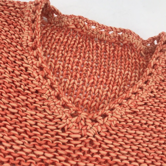 Vintage Y2K Crochet Woven Cut Out Hand Knit Lightweight Short Sleeve Sweater - Picture 2 of 13